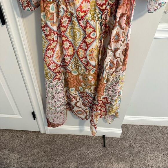 City Chic Red Yellow Floral Off shoulder Maxi Dress 20 - Picture 5 of 7